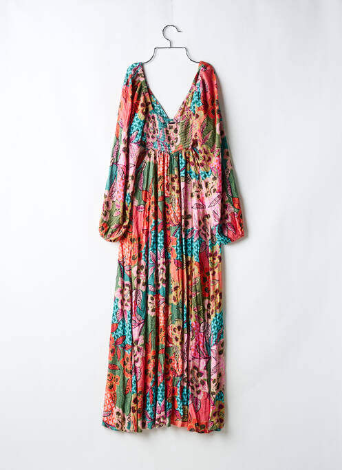 Robe longue imprimé fantaisie manches longues rose BILLABONG femme