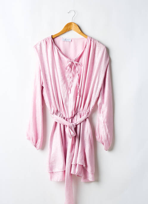 Robe courte manches longues manches longues rose PRETTY WIRE femme