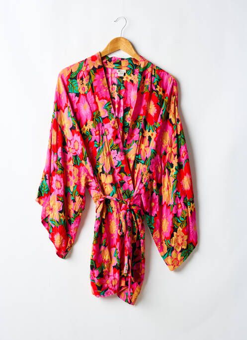 Veste kimono manches longues rose BILLABONG femme