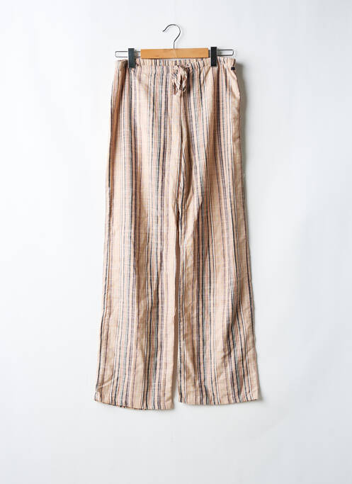 Pantalon large tissage crêpe taille normale marron PACIFIC REPUBLIC femme