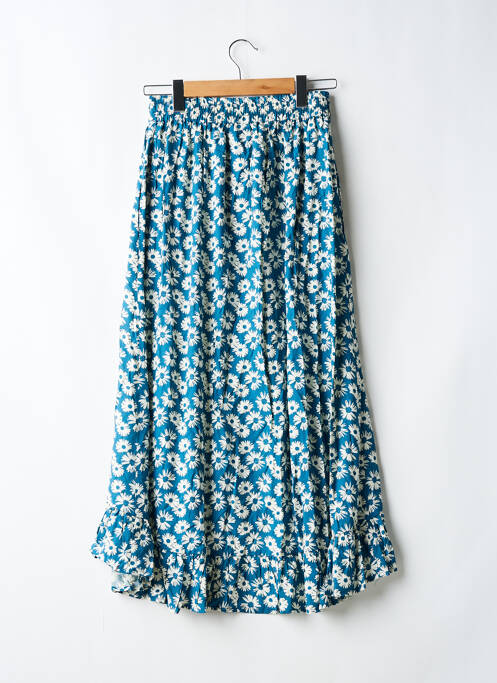 Jupe longue coupe évasée bleu 64 femme