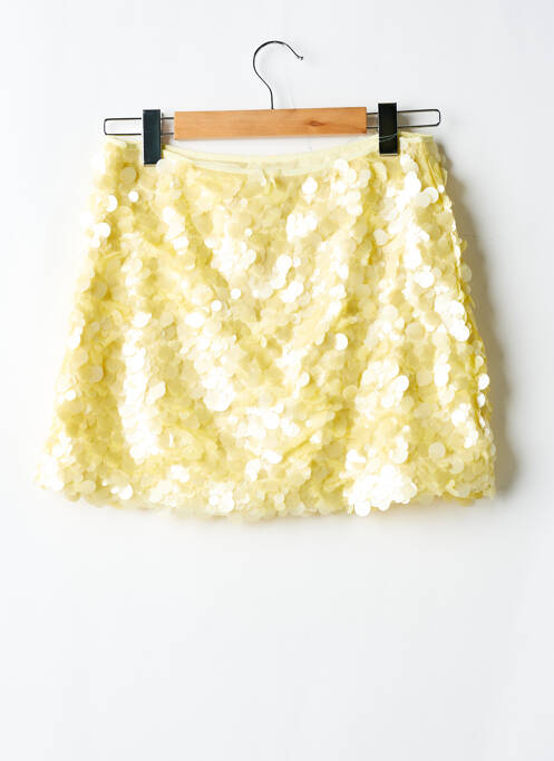 Mini-jupe doublure jaune IVIVI femme