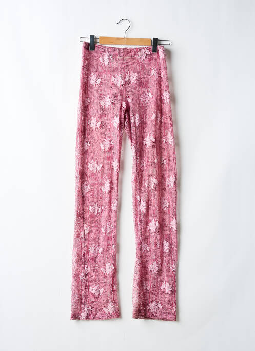 Pantalon droit rose PULL & BEAR pour femme
