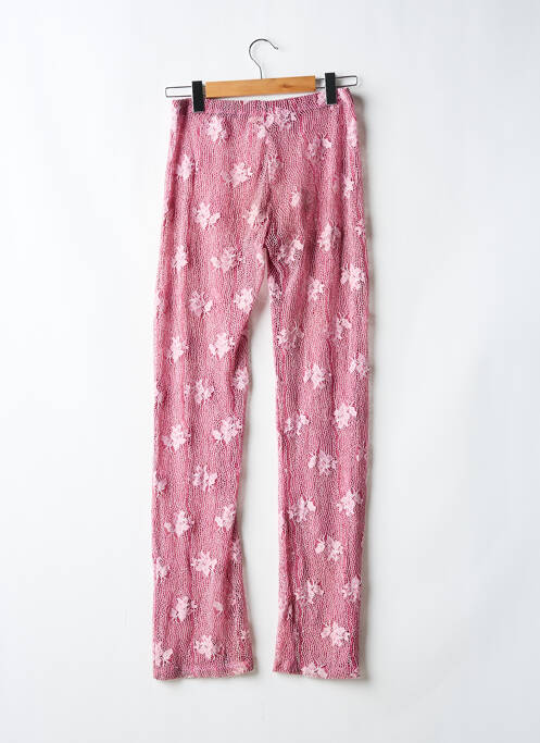 Pantalon droit rose PULL & BEAR femme