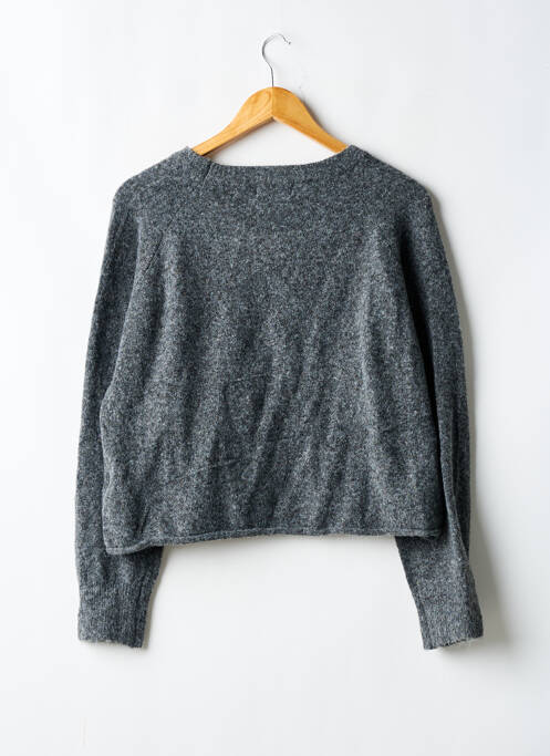 Pull tissage chiné manches longues gris IN APRIL 1986 femme