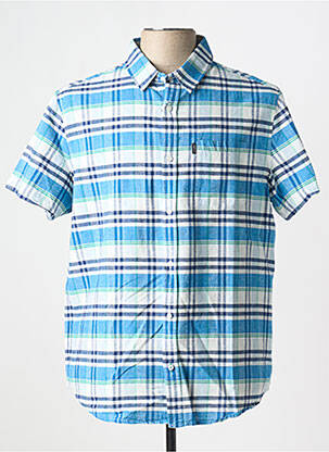 Chemise manches courtes poches bleu TBS homme