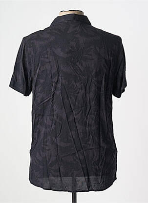 Chemise manches courtes col tailleur noir SUN VALLEY homme