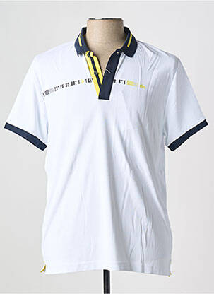 Polo stretch manches courtes blanc TBS homme