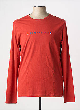 T-shirt coupe cintrée manches longues orange SUN VALLEY homme