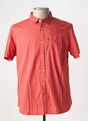Chemise manches courtes poches rouge TBS homme