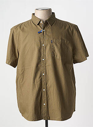 Chemise manches courtes poches vert TBS homme