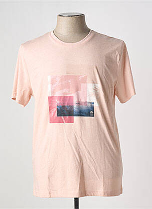 T-shirt tissage chiné manches courtes rose TBS homme