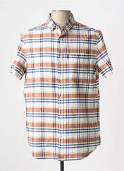 Chemise manches courtes marron TBS pour homme seconde vue