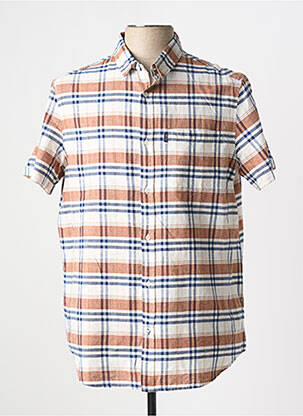 Chemise manches courtes marron TBS pour homme