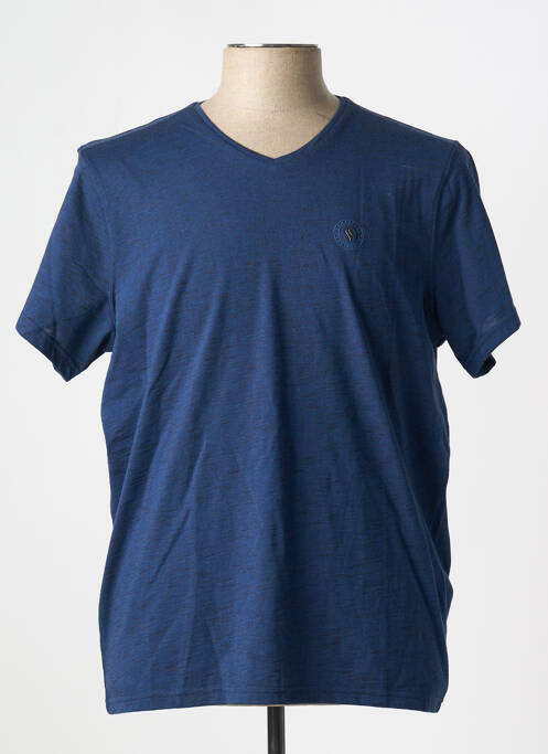 T-shirt bleu SUN VALLEY pour homme