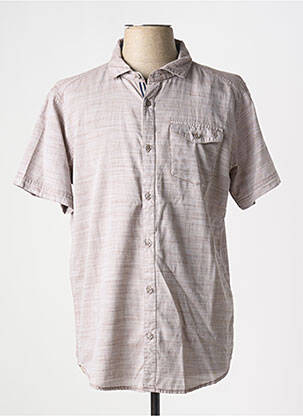 Chemise manches courtes coupe cintrée marron SUN VALLEY homme