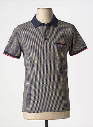 Polo tissage jersey manches courtes bleu SUN VALLEY homme