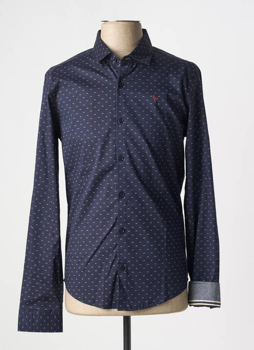 Chemise manches longues bleu SUN VALLEY pour homme
