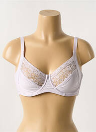 Soutien-gorge broderie haut soutien-gorge emboitant violet YSABEL MORA femme