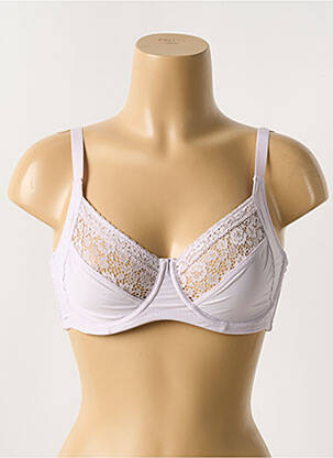 Soutien-gorge broderie haut soutien-gorge emboitant violet YSABEL MORA femme