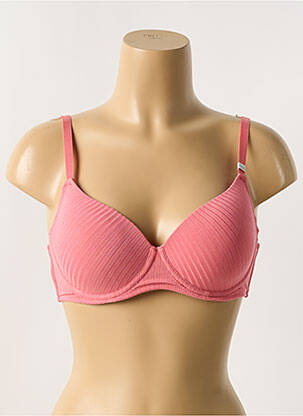 Soutien-gorge effet matière satinée haut soutien-gorge moulé rose YSABEL MORA femme