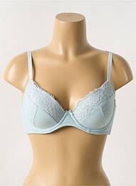 Soutien-gorge effet matière satinée haut soutien-gorge moulé bleu YSABEL MORA femme