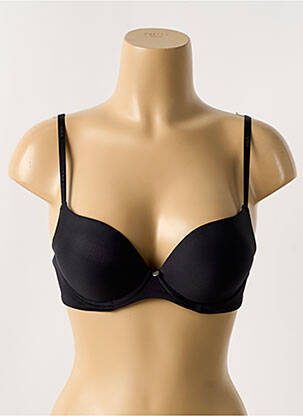 Soutien-gorge effet matière satinée haut soutien-gorge push-up noir YSABEL MORA femme