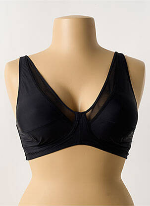 Soutien-gorge effet matière satinée haut soutien-gorge emboitant noir YSABEL MORA femme