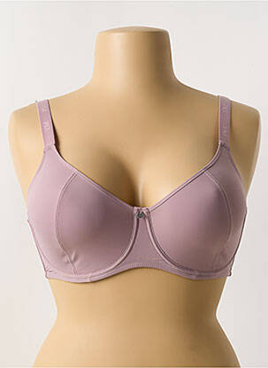 Soutien-gorge effet matière satinée haut soutien-gorge emboitant violet YSABEL MORA femme