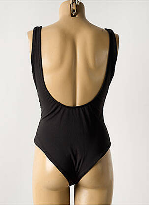 Maillot de bain 1 pièce effet matière satinée haut soutien-gorge moulé noir GARCONNE femme