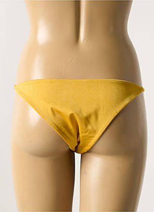 Bas de maillot de bain tissage satiné bikini jaune SWIMETIS femme