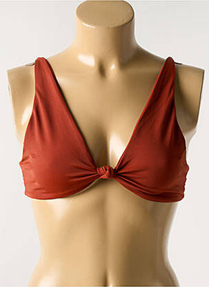 Haut de maillot de bain stretch haut triangles orange SWIMETIS femme