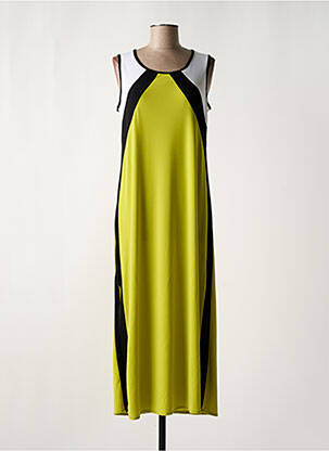 Robe longue sans manche sans manche vert ZIA BRAND femme