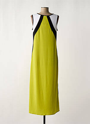 Robe longue sans manche sans manche vert ZIA BRAND femme