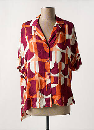 Chemisier manches courtes manches courtes violet ZIA BRAND femme