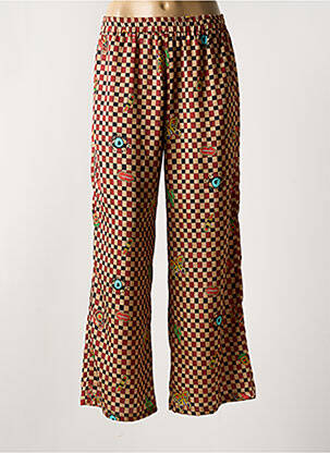 Pantalon large taille normale taille normale rouge VIE TA VIE femme