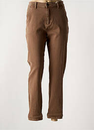 Jeans coupe slim stretch taille normale marron ONADO femme