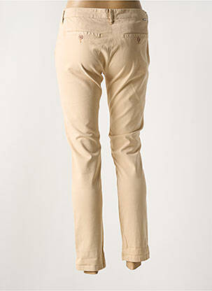 Pantalon chino tissage popeline taille normale beige REIKO femme