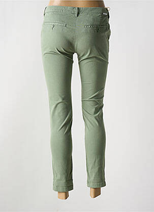 Pantalon chino tissage popeline taille normale vert REIKO femme