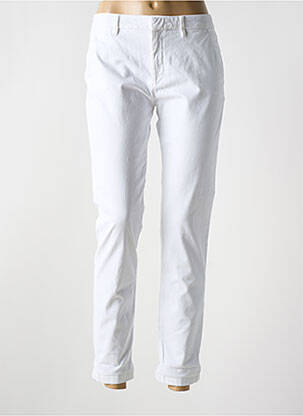 Pantalon chino tissage popeline taille normale blanc REIKO femme