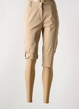 Pantacourt stretch taille normale marron AGATHE & LOUISE femme