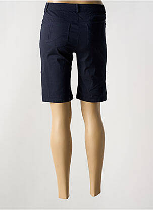 Bermuda tissage popeline taille normale bleu AGATHE & LOUISE femme