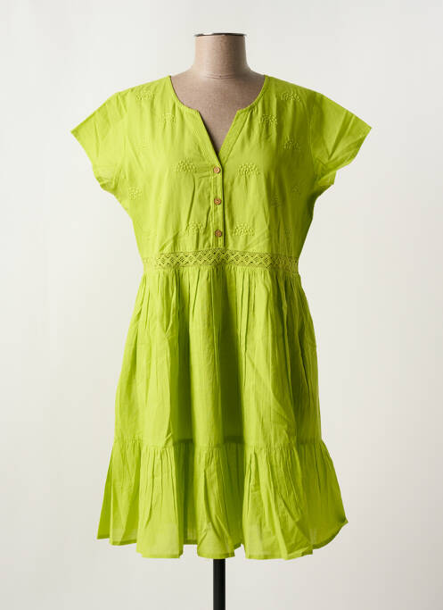 Robe mi-longue vert AGATHE & LOUISE pour femme