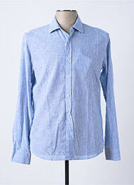 Chemise manches longues coupe cintrée bleu BREAD AND BUTTONS homme
