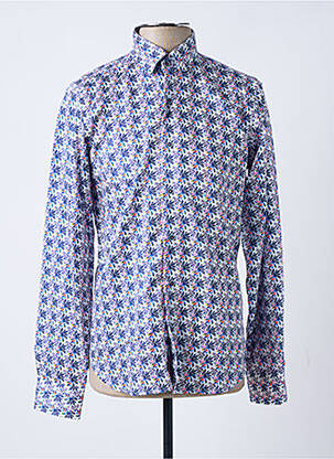 Chemise manches longues imprimé fantaisie bleu DARIO BELTRAN homme