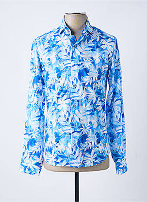Chemise manches longues imprimé fantaisie bleu DARIO BELTRAN homme