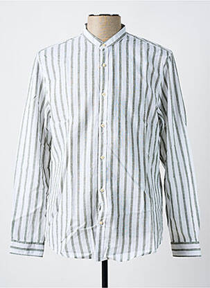Chemise manches longues imprimé rayures vert ENOS homme
