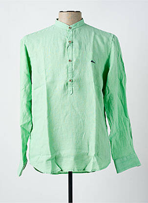 Chemise manches longues coupe droite vert DARIO BELTRAN homme
