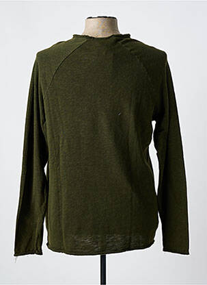 Pull col rond manches longues vert AMERICAN VINTAGE homme