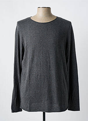Pull col rond manches longues gris AMERICAN VINTAGE homme